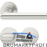 FSB Objekt Dr�ckergarnitur 72 1076 AGL auf Rosette WC DIN, silber eloxiert