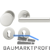 FSB Feuerschutz Wechselgarnitur 76 1076 AGL DIN PZ, rechts, silber eloxiert