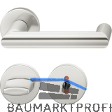 FSB Dr�ckergarnitur 12 1016 ASL auf Rosette WC DIN, silber eloxiert