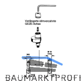 GEZE Achsverl�ngerungen TS500/550, 10 mm, Stahl verzinkt
