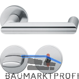 FSB Dr�ckergarnitur 12 1016 ASL auf Rosette WC, Edelstahl matt