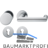 FSB Wechselgarnitur 12 1016 ASL auf Rosette PZ, Knopf drehbar, Edelstahl matt