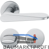 FSB Dr�ckergarnitur 12 1144 ASL auf Rosette WC DIN, Edelstahl matt