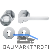 FSB Wechselgarnitur 12 1021 ASL auf Rosette PZ, Knopf fest,links,Edelstahl matt