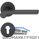 FSB Dr�ckergarnitur 12 1021 ASL auf Rosette PZ, schwarz matt