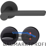 FSB Dr�ckergarnitur 12 10721 ASL auf Rosette WC DIN, schwarz matt