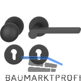 FSB Wechselgarnitur 12 1021 ASL auf Rosette PZ, Knopf drehbar, rechts, schwarz