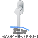 FSB Fenstergriff 34 1021 ovale Rosette, links, Edelstahl matt