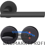 FSB Dr�ckergarnitur 12 1035 ASL auf Rosette WC DIN, schwarz matt