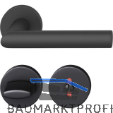 FSB Dr�ckergarnitur 12 1076 ASL auf Rosette WC, schwarz matt