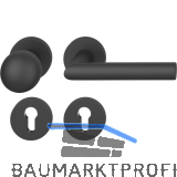 FSB Wechselgarnitur 12 1076 ASL auf Rosette PZ, Knopf fest, schwarz matt