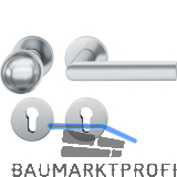 FSB Wechselgarnitur 12 1108 ASL auf Rosette PZ, Knopf fest, Edelstahl matt