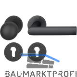 FSB Wechselgarnitur 12 1108 ASL auf Rosette PZ, Knopf fest, schwarz matt