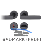 FSB Dr�ckergarnitur 12 1289 ASL auf Rosette WC, schwarz matt