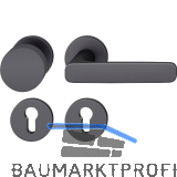 FSB Wechselgarnitur 12 1289 ASL auf Rosette PZ, Knopf drehbar, schwarz matt