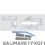 DORMAKABA T�rschlie�er TS 83 mit Flachgest�nge, EN 3-6, Abschaltung, wei�
