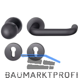 FSB Wechselgarnitur 12 1070 ASL auf Rosette PZ, Knopf fest, schwarz matt