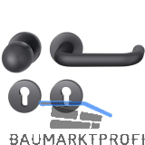 FSB Wechselgarnitur 12 1070 ASL auf Rosette PZ, Knopf drehbar, schwarz matt