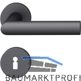 FSB Dr�ckergarnitur 12 1108 ASL auf Rosette BB, Aluminium schwarz matt