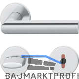 FSB Dr�ckergarnitur 12 1108 ASL auf Rosette WC DIN, Edelstahl matt