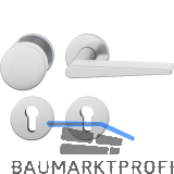 FSB Wechselgarnitur 12 1005 ASL auf Rosette PZ, Edelstahl matt