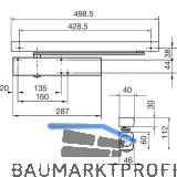 GEZE T�rschlie�er TS 5000E, EN 2-6, 1-flg. Gleitschiene, silber