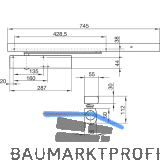 GEZE T�rschlie�er TS 5000 R, EN 2-6, 1-flg. Gleitschiene, silber