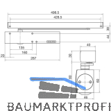 GEZE T�rschlie�er TS 5000 L-E, EN 2-6, 1-flg. Gleitschiene, silber