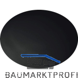 Wandt�rpuffer - � 60 mm, H�he 12 mm, Kunststoff schwarz