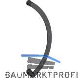 FSB T�rgriff 66 6551 halbrund, Lochabstand 450 mm, Aluminium schwarz matt