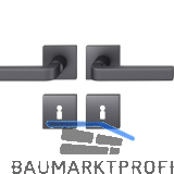 FSB Dr�ckergarnitur 12 1004 ASL auf Rosette BB, Aluminium schwarz matt