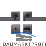 FSB Dr�ckergarnitur 12 1004 ASL auf Rosette WC, Aluminium schwarz matt