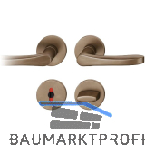 FSB Dr�ckergarnitur 12 1106 ASL auf Rosette WC, Bronze dunkel patiniert