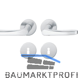 FSB Dr�ckergarnitur 12 1106 ASL auf Rosette BB, Edelstahl matt