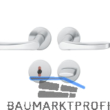 FSB Dr�ckergarnitur 12 1106 ASL auf Rosette WC, Edelstahl matt