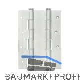 Pendelt�rband doppelt wirkend, Rollen � 16 mm, H�he 180 mm, silber eloxiert