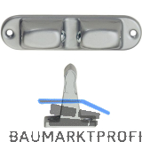 T�rhalter 1083 mit verstellbarer Druckkugel, Wandab. 70mm,Alu/Stahl silber lack.