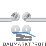 FSB Dr�ckergarnitur 12 1242 ASL auf Rosette BB, Edelstahl matt