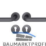 FSB Dr�ckergarnitur 12 1242 ASL auf Rosette PZ, Aluminium schwarz matt