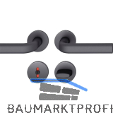 FSB Dr�ckergarnitur 12 1242 ASL auf Rosette WC, Aluminium schwarz matt