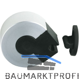 T�rhalter mit Kunststoffklemm-Mechanismus und Puffer, H�he 25 mm, silber elox.