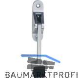 T�rfeststeller 1060 mit Hebel, Aluminium silber lackiert, Gummi schwarz