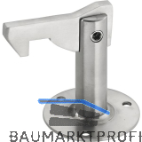 Torhalter 1311 mit Haltewinkel f�r Wand- und Bodenmontage, Stahl silber lackiert