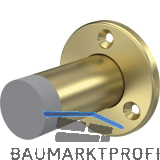 KWS Wandt�rpuffer 2009 � 55 mm, H�he 60 mm, Messing matt