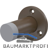 KWS Wandt�rpuffer 2010 � 55 mm, H�he 80 mm, Stahl dunkelbraun lackiert