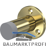 KWS Wandt�rpuffer 2010 � 55 mm, H�he 80 mm, Messing poliert