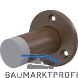 KWS Wandt�rpuffer 2011 � 55 mm, H�he 100 mm, Stahl dunkelbraun lackiert