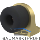 KWS Bodent�rpuffer 2022 � 40 mm, Aluminium messingf�rbig eloxiert