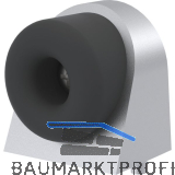 KWS Bodent�rpuffer 2028, 37x48x50mm, Aluminium silber lackiert