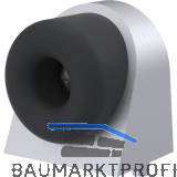 KWS Bodent�rpuffer 2028, 37x48x50mm, Aluminium silber eloxiert